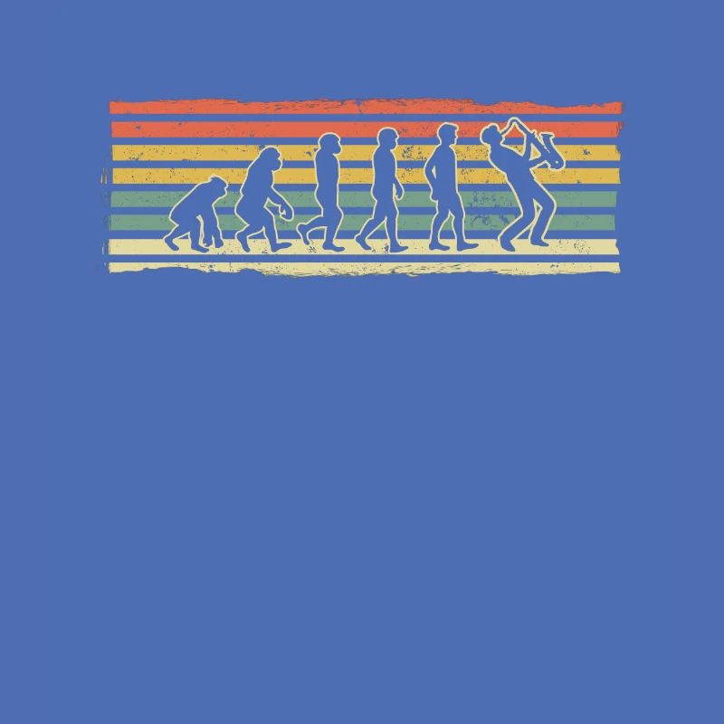 Saxophon Spieler Geschenk Spaß Evolution eines