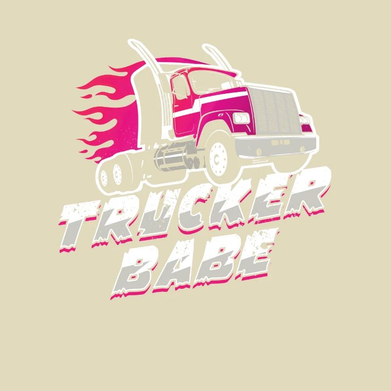 TruckerBabe Driving Trucker Driver Gift