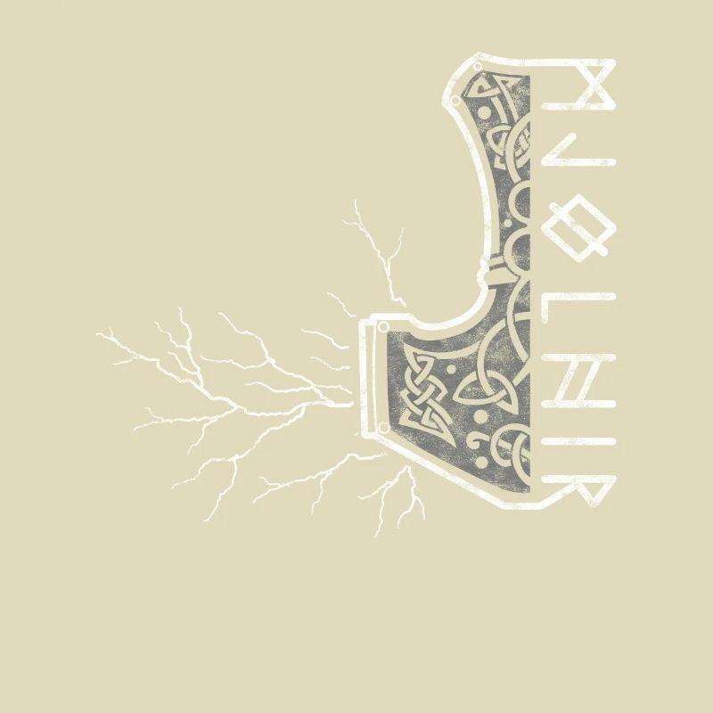 Der Hammer von Thor mit Blitzen - Mjölnir