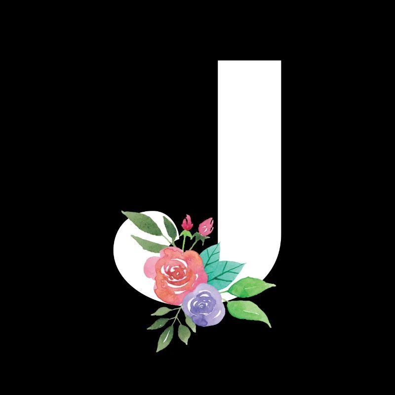 Letter J personalized gift alphabet first name Christmas