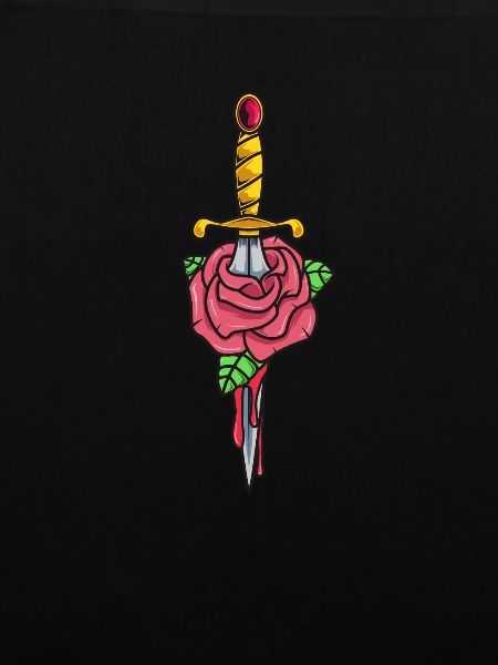Gothic Dolch mit Rose