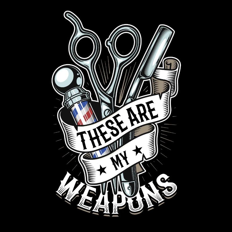Ce sont mes armes dans le salon de coiffure