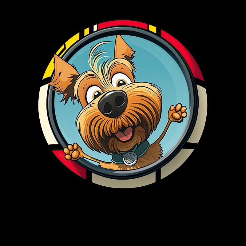 Chiens Dessin animé Yorkshire Terrier Design