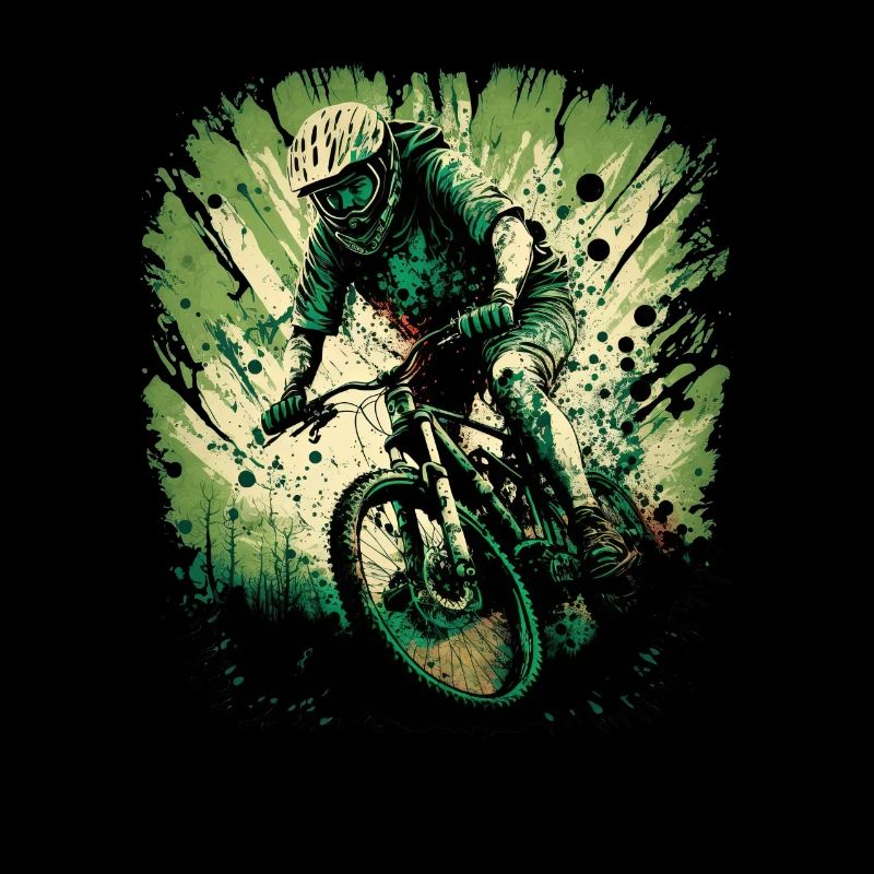 Conception cool de descente de VTT pour les fans de VTT