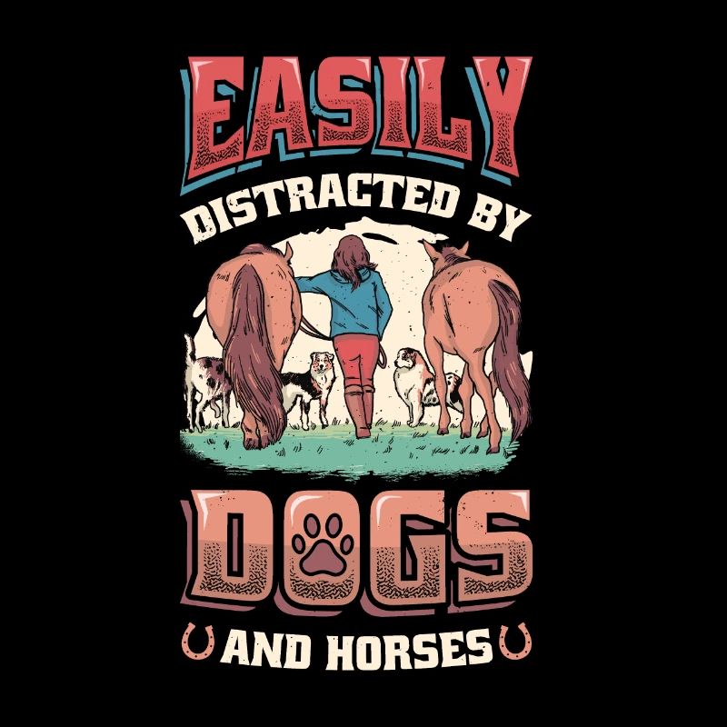 Facilement distrait par les chiens et les chevaux