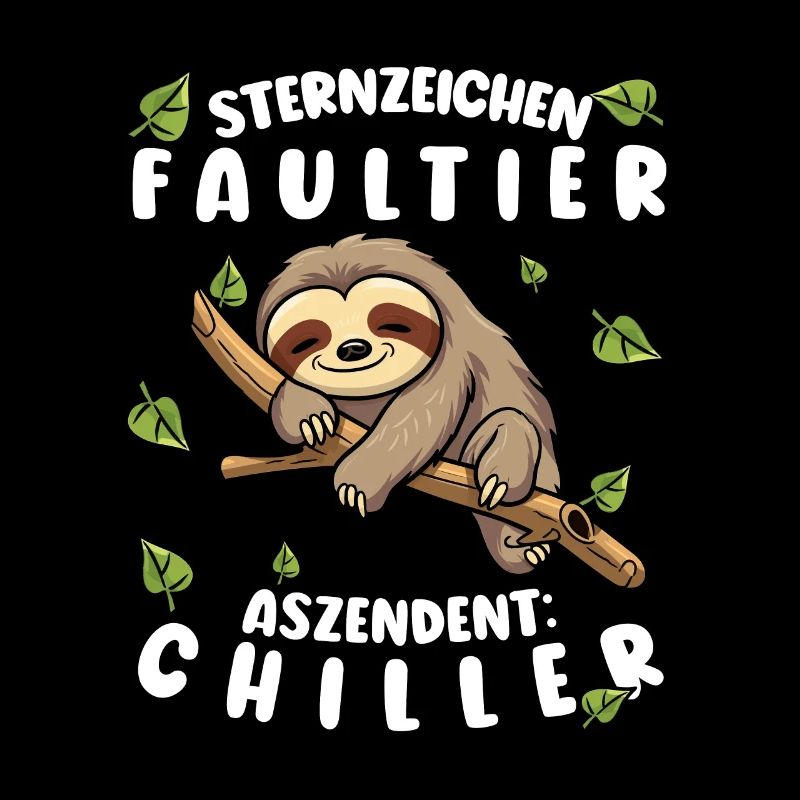 Faultier Lustiger Spruch: Sternzeichen Faultier