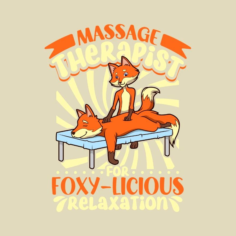 Fox having a massage