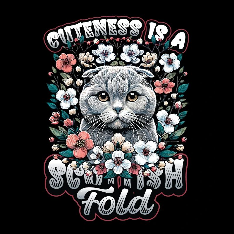 Süßes Scottish Fold Katzen Motiv