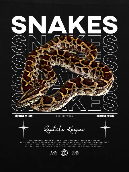 Burmesische Python Moderne Streetwear Reptilienhalterin