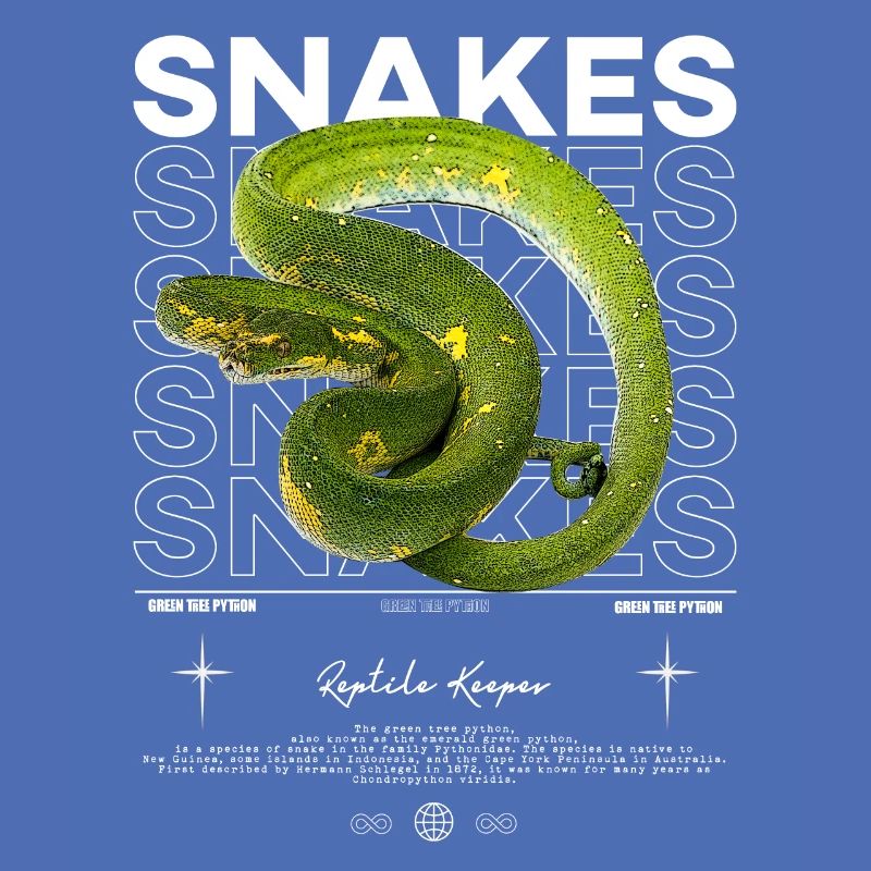 Green Tree Python Modern Streetwear Reptile Keeper