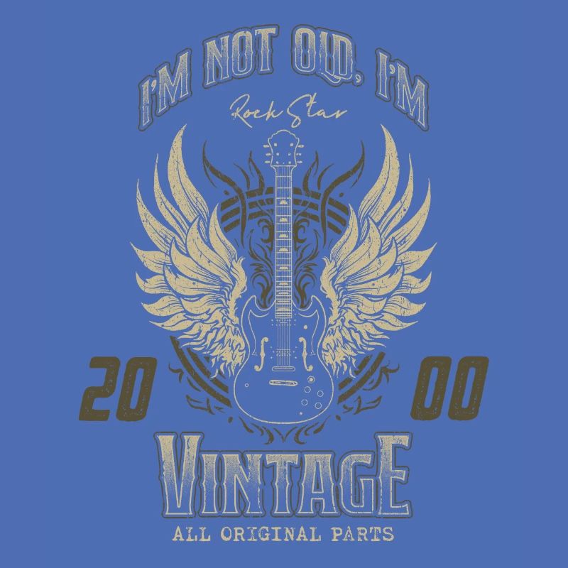 Ich bin nicht alt, ich bin Vintage Retro 2000 Gitarrist