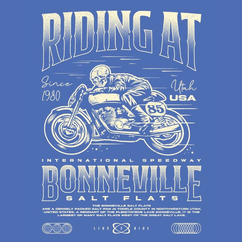 Bonneville Salt Flats Motorrad Geburtstag 1980