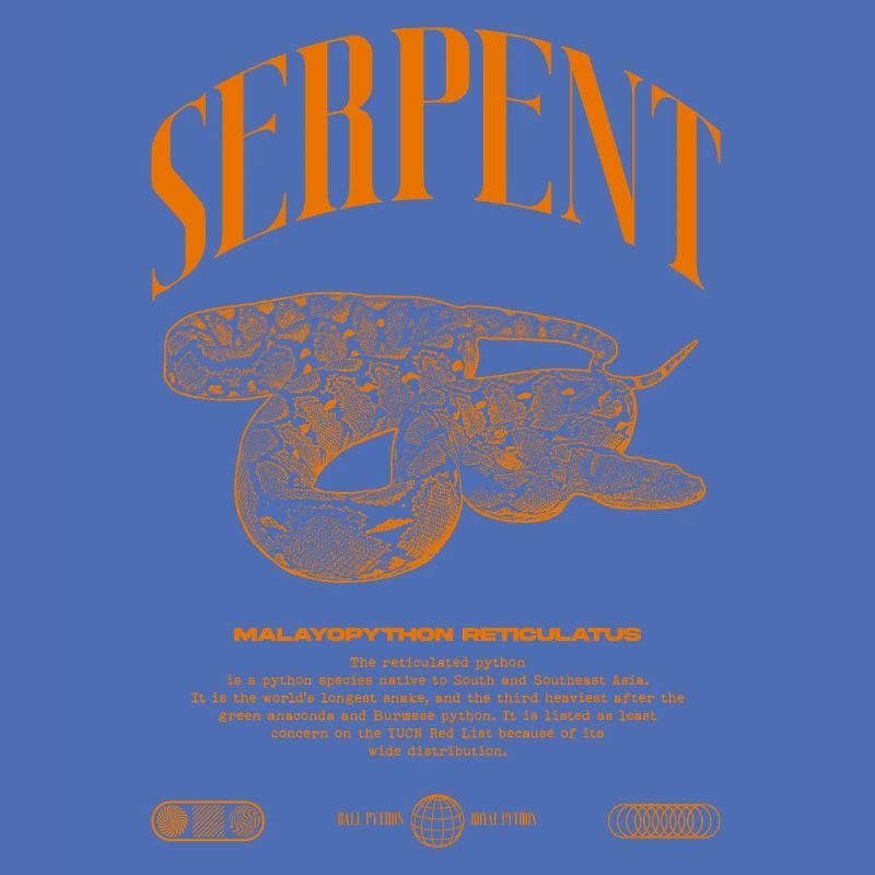 Gardien de reptiles python réticulé Streetwear