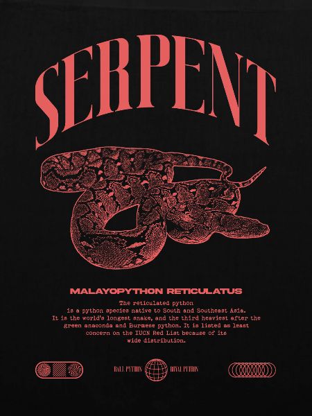 Retikulierte Python Reptile Keeper Streetwear