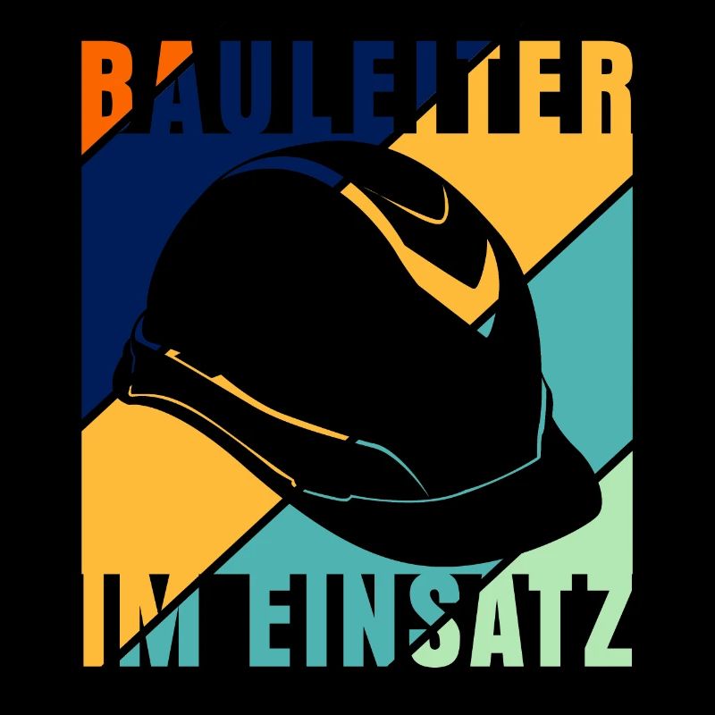 Bauleiter im Einsatz Baustelle Retro