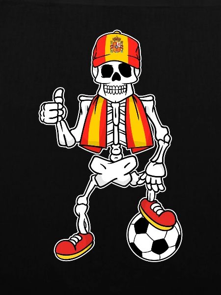 Skeleton Fußballfan Spanien