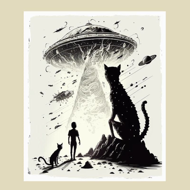 Chaton de chat Space Alien Planet Astronaute
