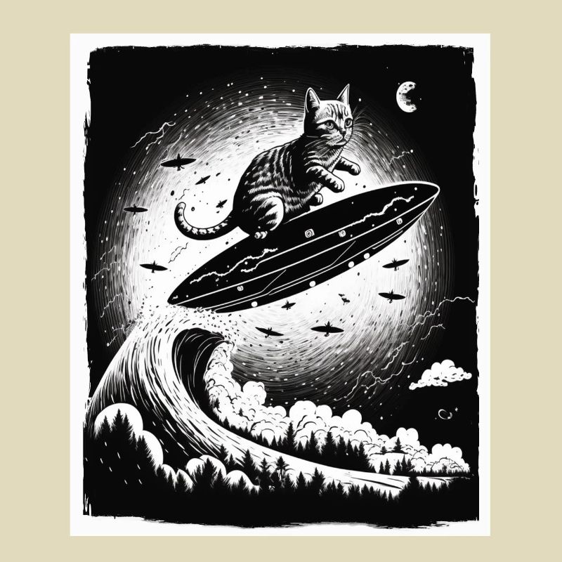 Chaton de chat Space Alien Planet Astronaute