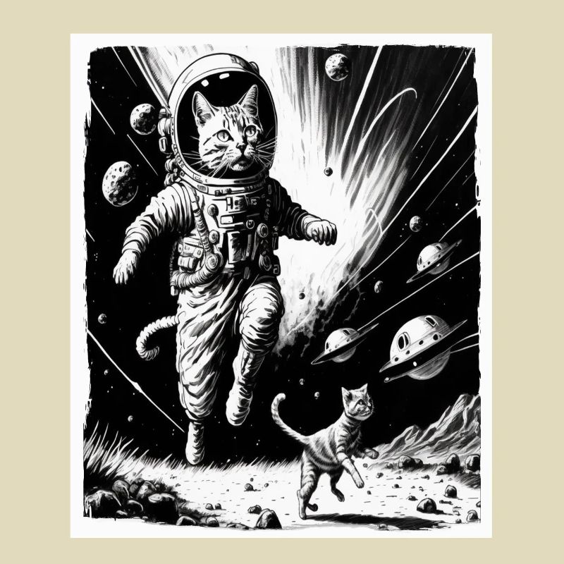 Chaton de chat Space Alien Planet Astronaute