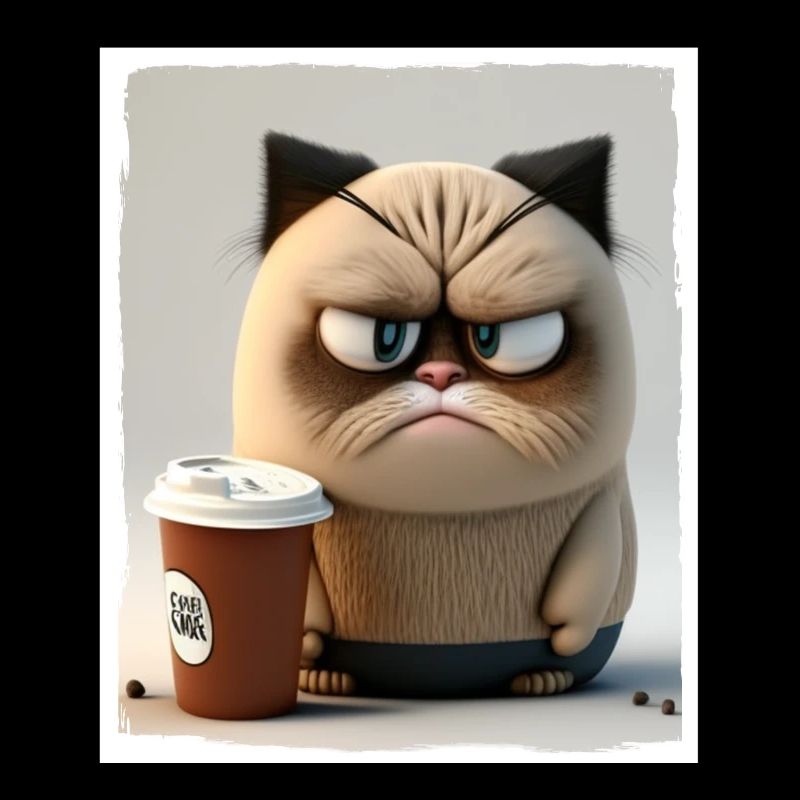 Cat Kitten Coffee Cup Morning Grouch Cocoa