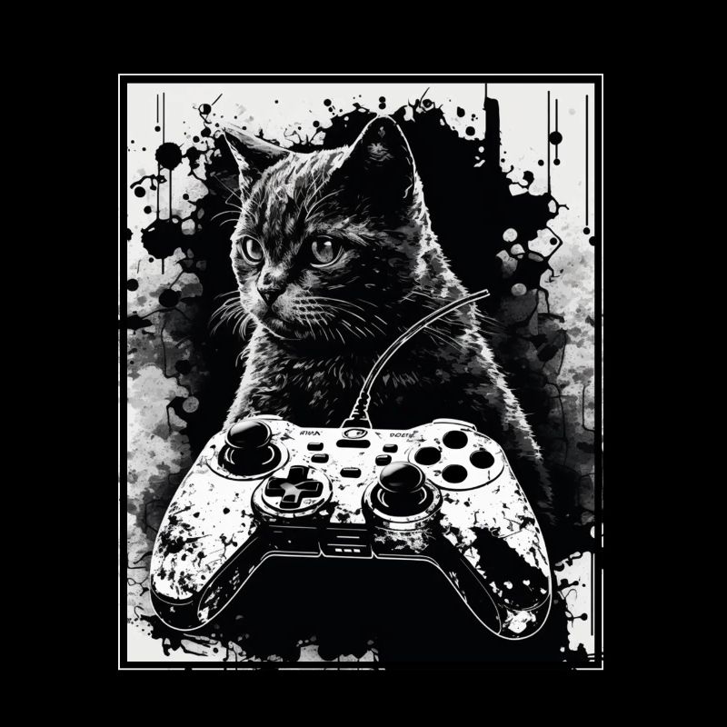 Cats and Gaming Cat Kitten Controller Gaming