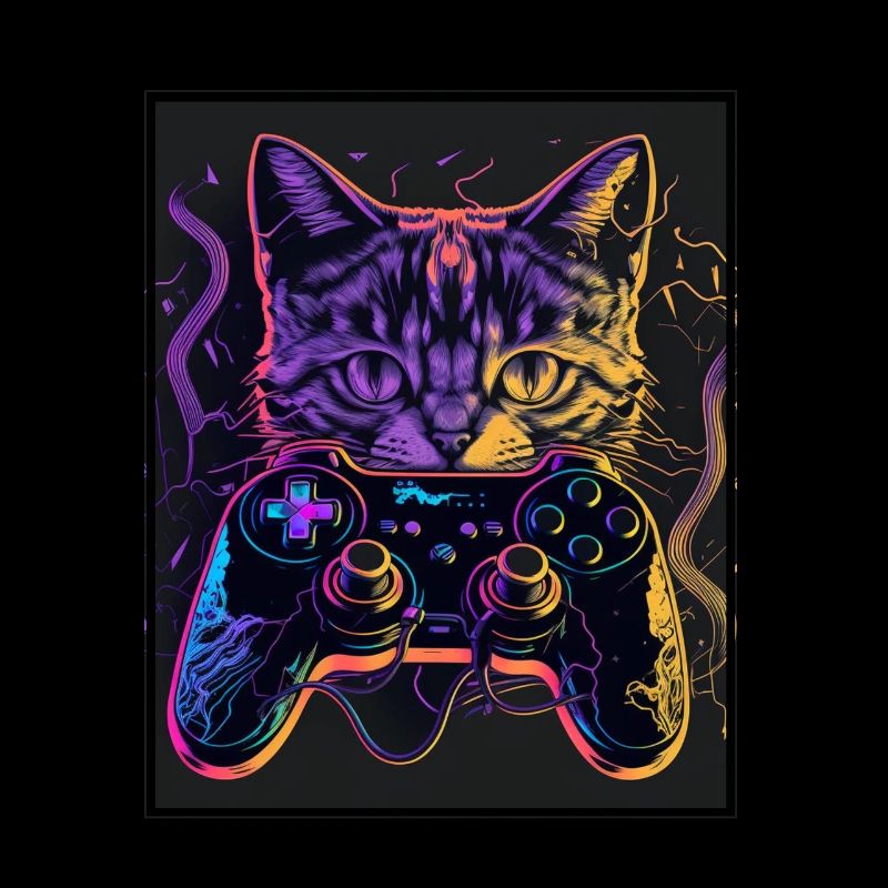 Cats and Gaming Cat Kitten Controller Gaming