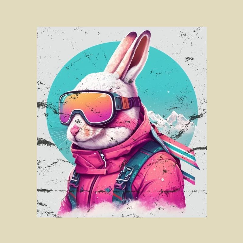 Winter Rabbit Ski Snowboard Snow Rabbit