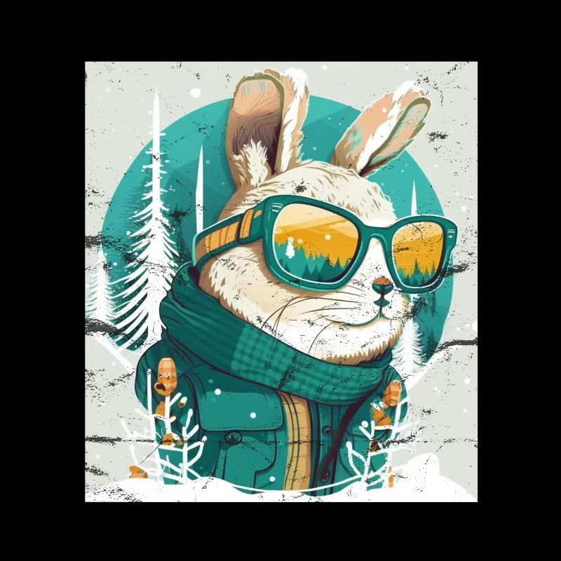 Winter Rabbit Ski Snowboard Snow Rabbit