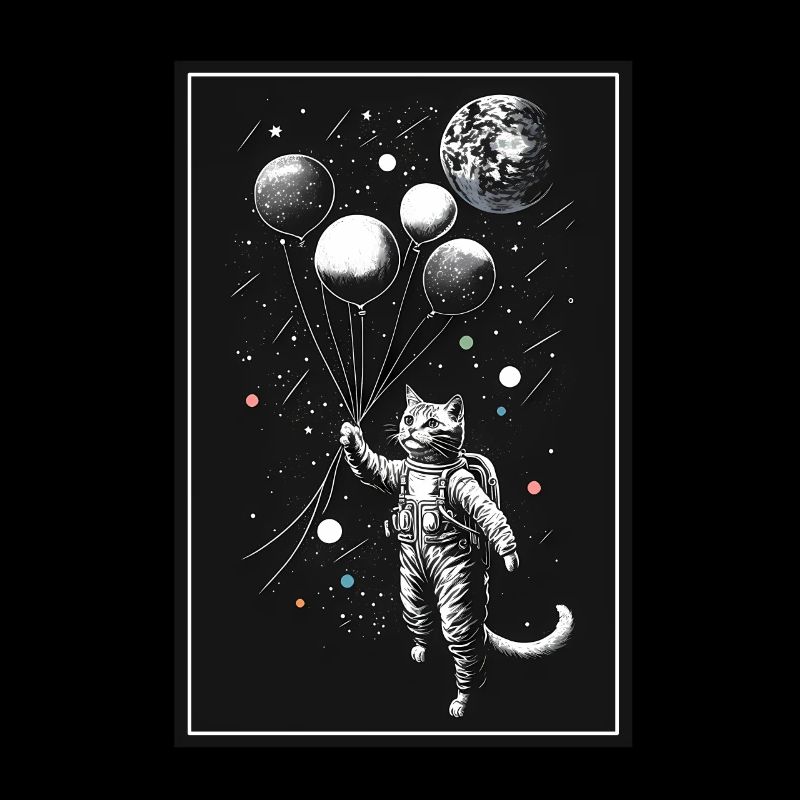 Cat Kitten Space Astronaut Planet Spaceman