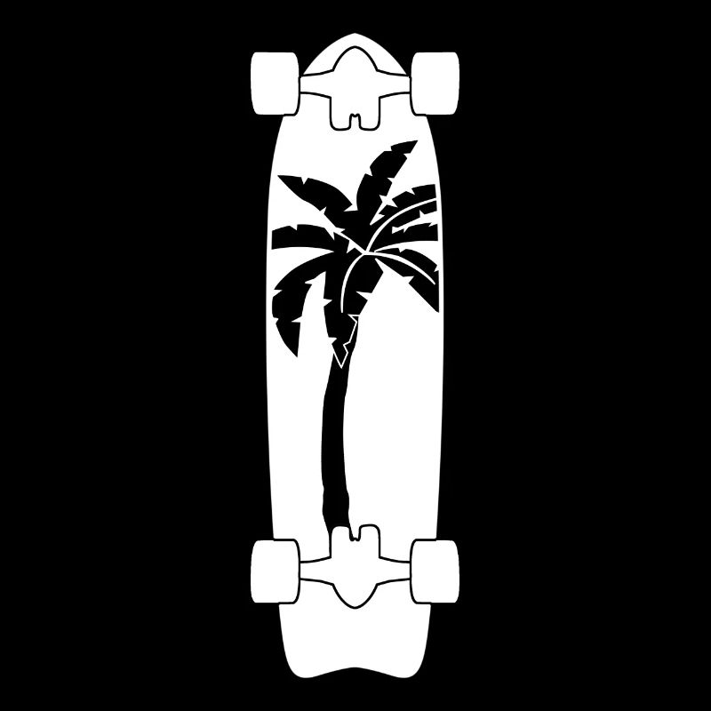 Longboard mit Palme Longboarder