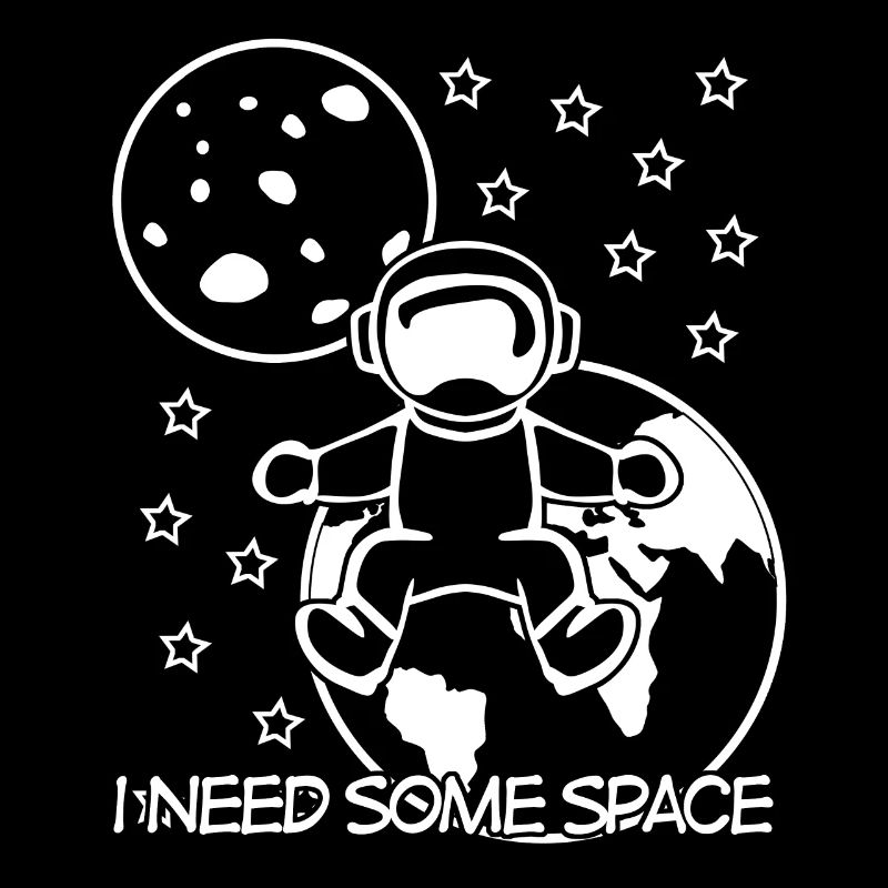Astronaut with Stars and Planets