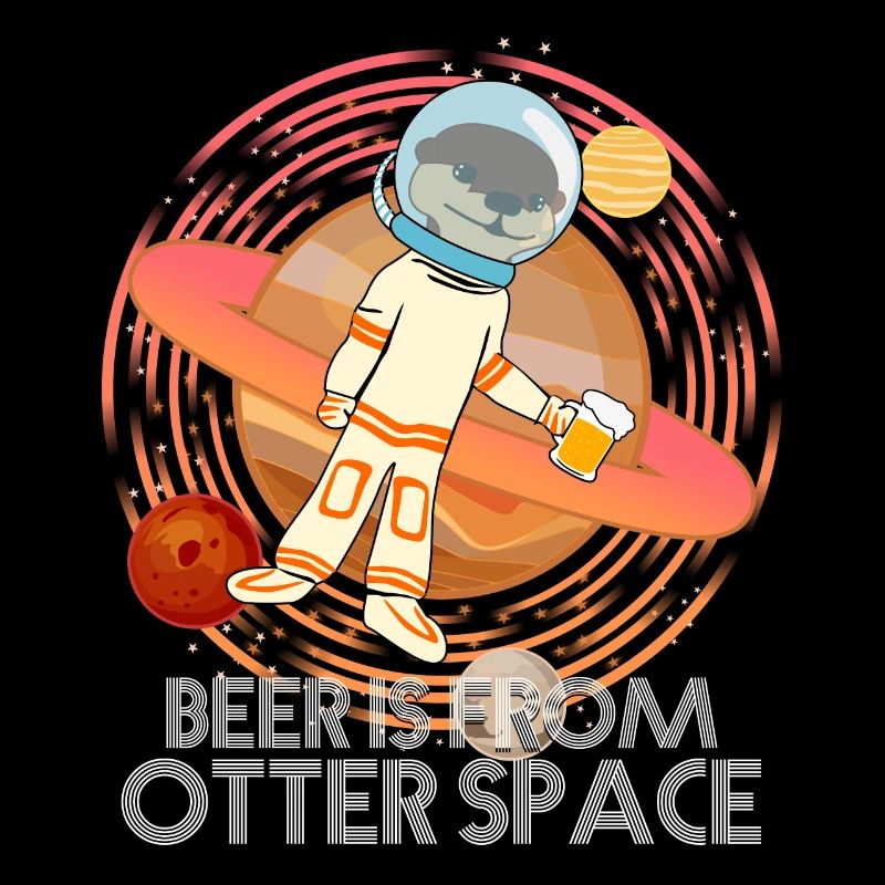 Otter in Space with Beer