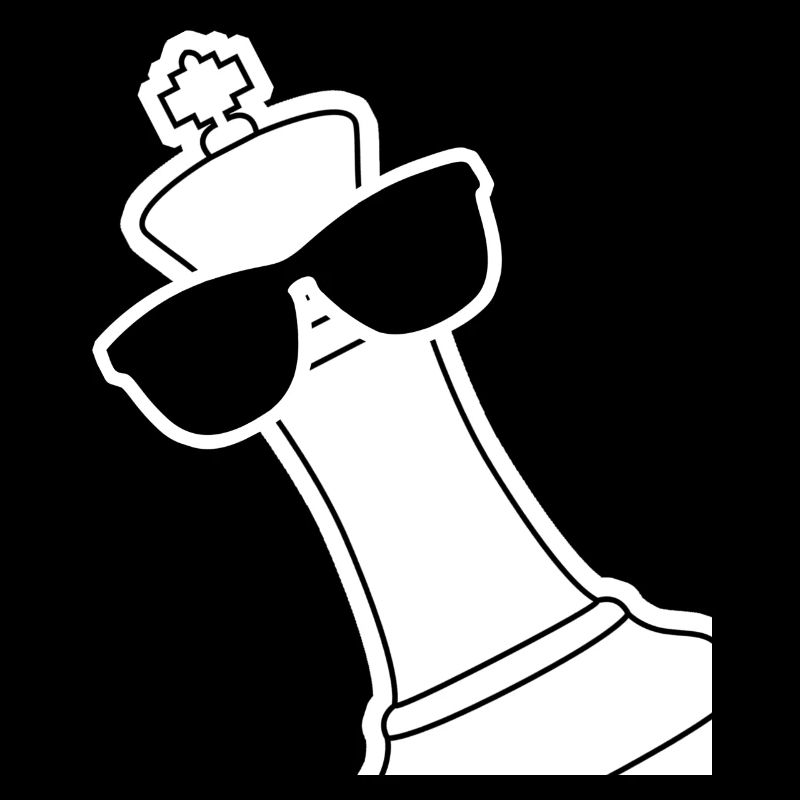 Chess pieces King with Sunglasses
