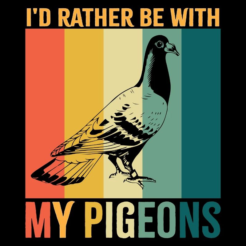 Rather with pigeons retro design for pigeon lovers