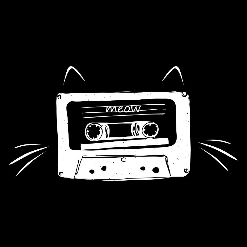 Cassette Cat Graphic