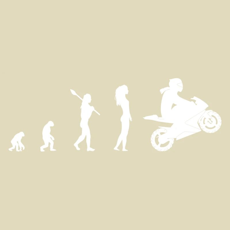 Motorrad Evolution Frau Designfarbe wählbar