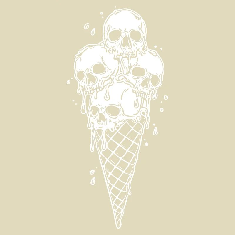 Skelett-Eiscreme Kunst