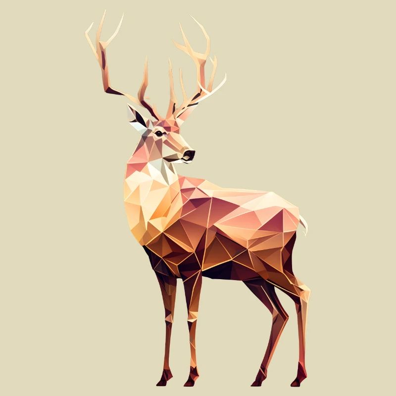 Low Poly Hirsch