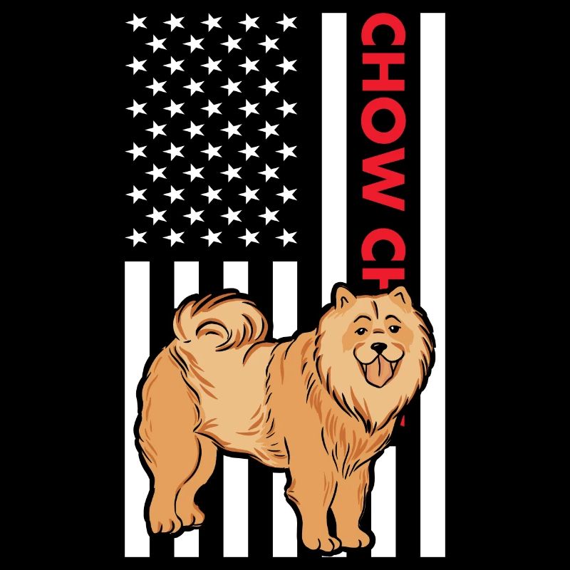 Chow Chow Us Flag