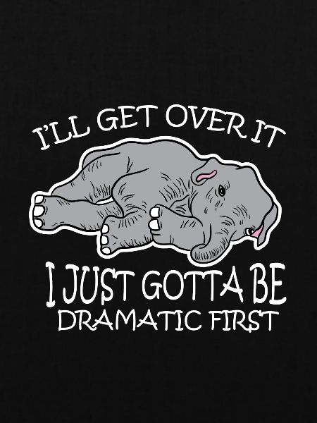 Dramatic Elefant Müde Bockig