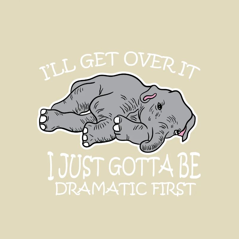 Dramatic Elefant Müde Bockig