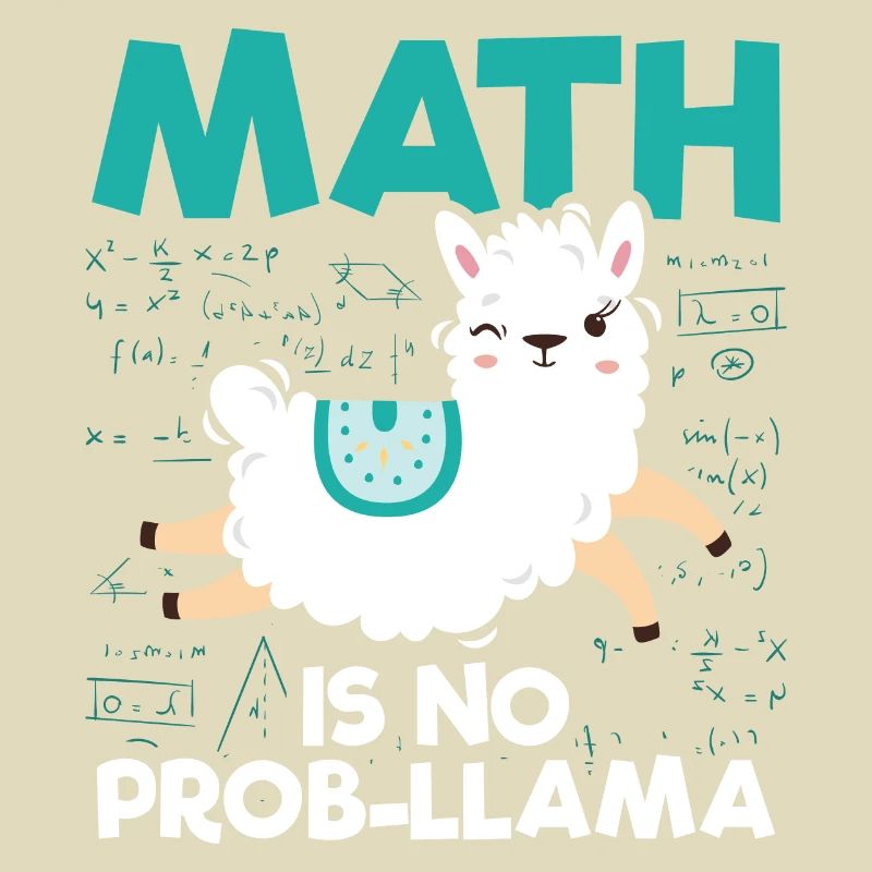 Math llama | Math teacher school gift idea