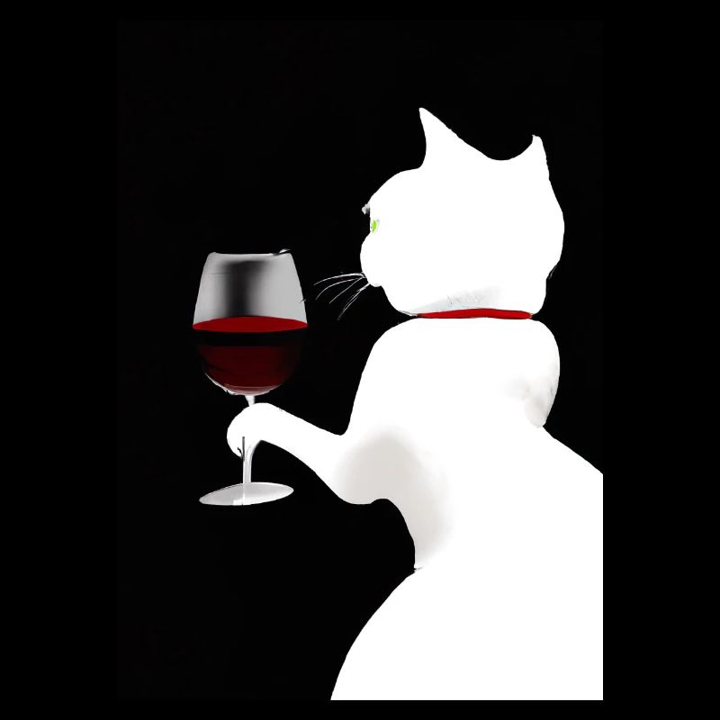 Katze mit Wein