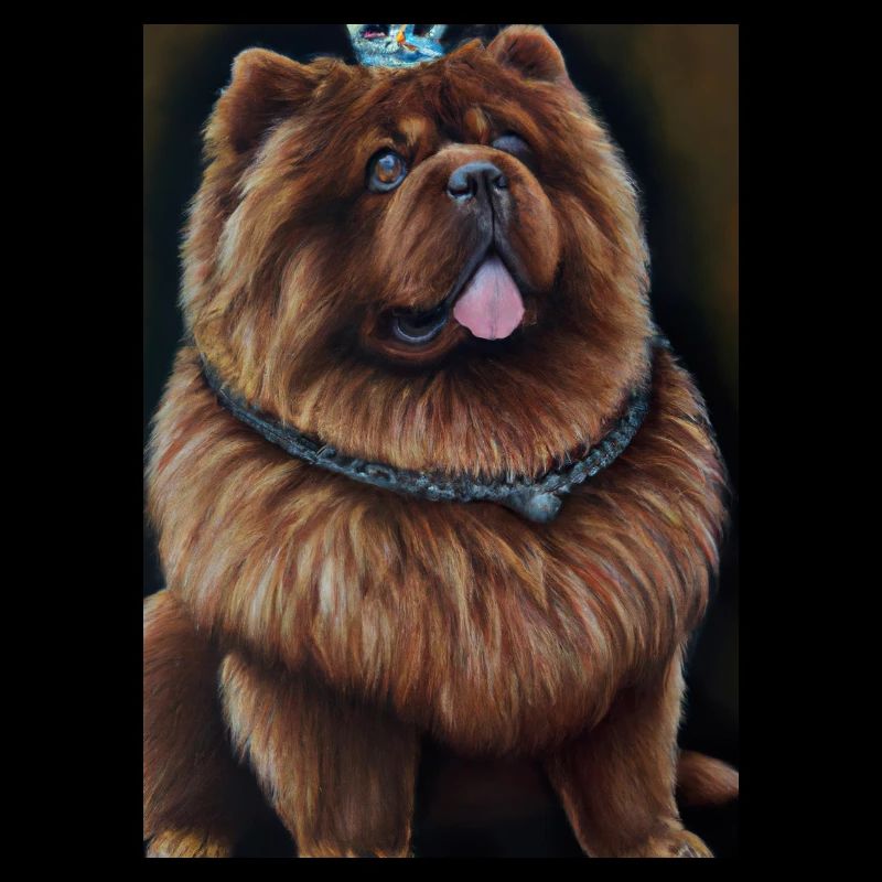 Chow Chow mit Krone
