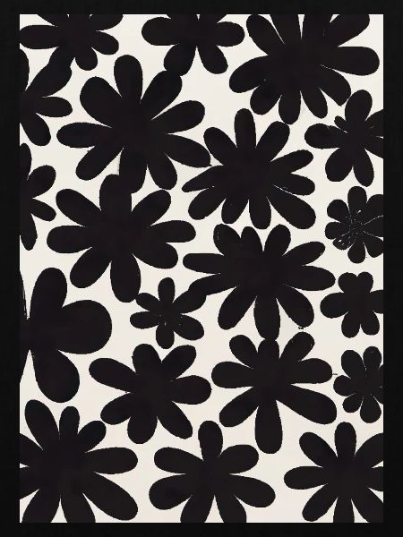 Schwarze Blumen-Muster