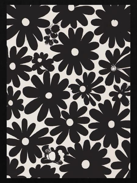 Schwarze Blumen-Muster