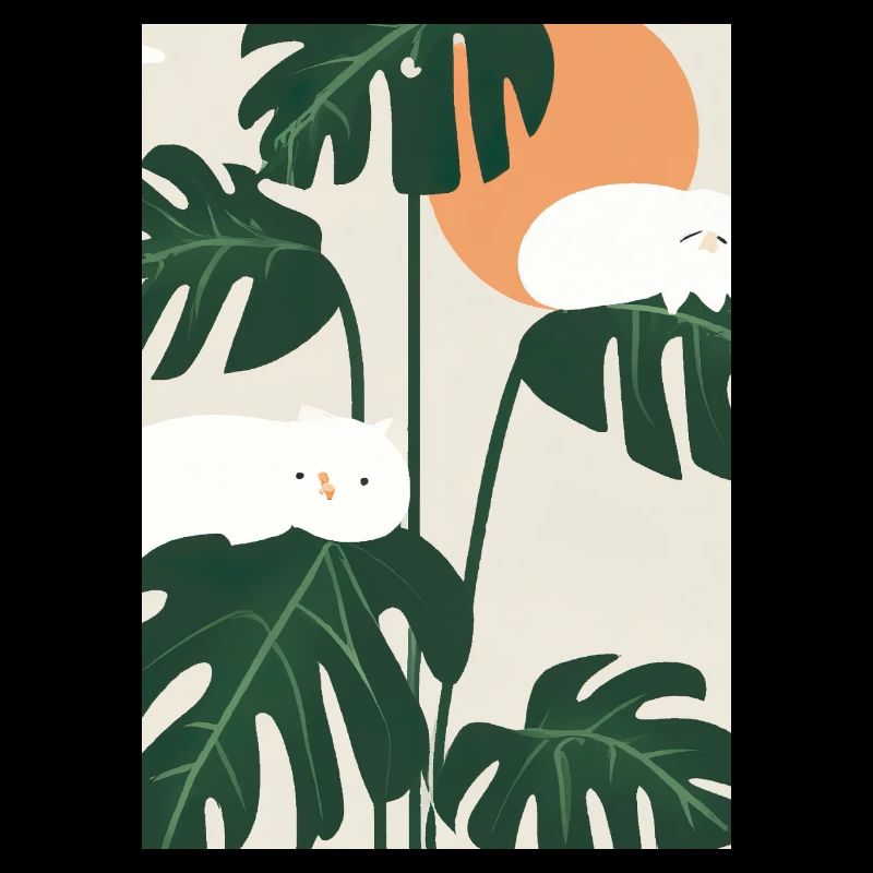 Katzen auf Leafs