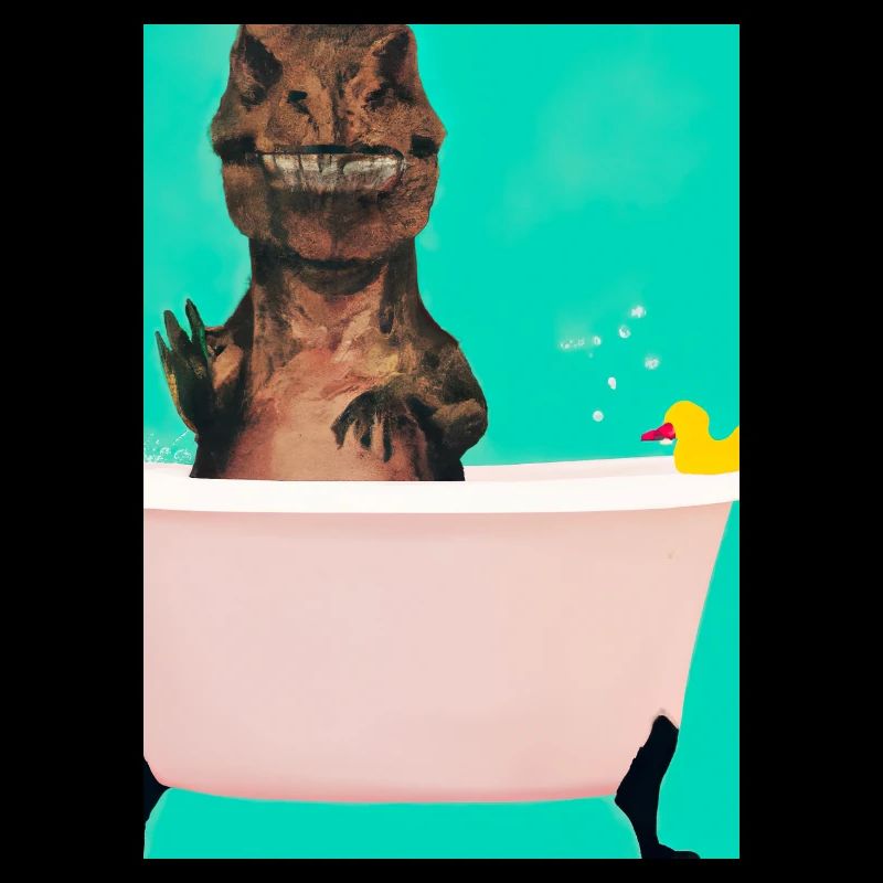 Dinosaurier badet