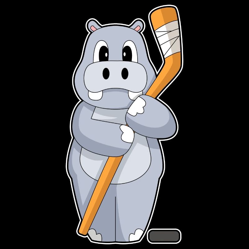 Nilpferd Eishockey Eishockeyschläger