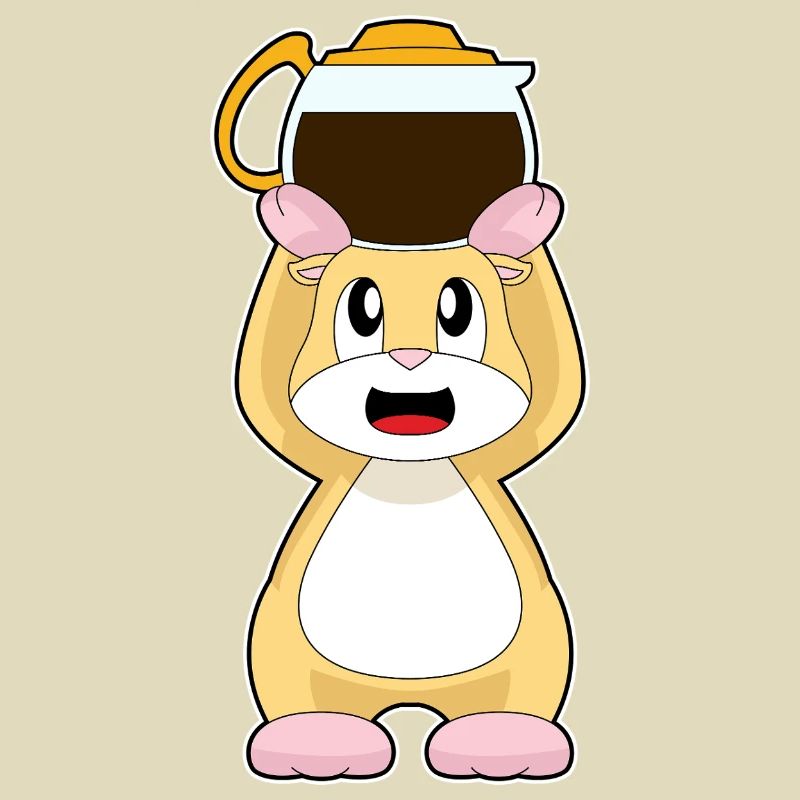 Hamster Kaffee Kaffeekanne